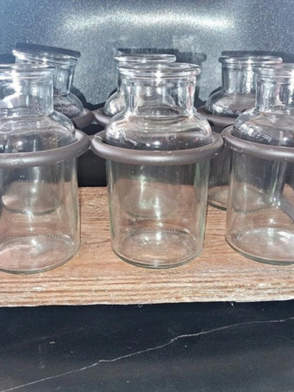Six-Jar Glass Storage Rack